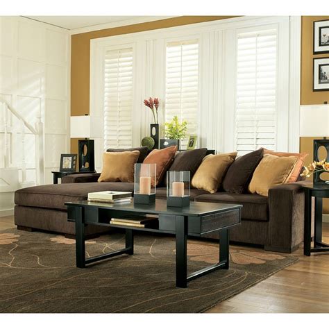 Oasis Chocolate Sectional Living Room Set Signature Design