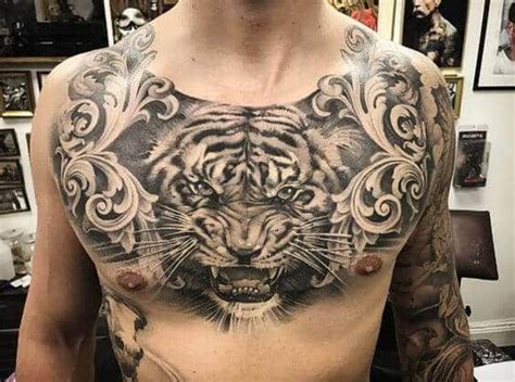 Tiger Tattoos For Men Cool Chest Tattoos Lion Chest Tattoo Chest