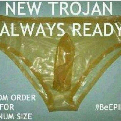 New Trojan Condom Underwear Always Ready Funny Pinterest Funny
