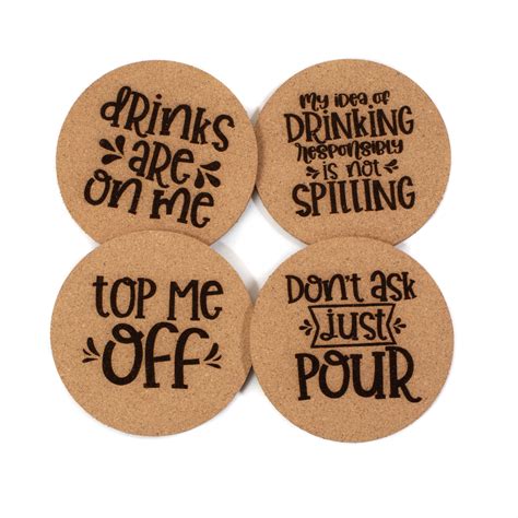 Drinking Cork Coaster Set Baum Designs