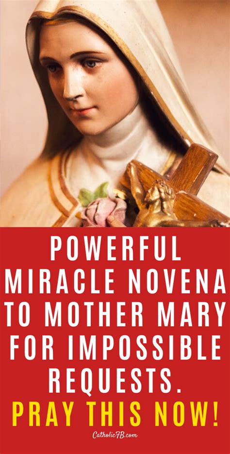 Powerful Miracle Novena To Mother Mary For Impossible Requests Novena