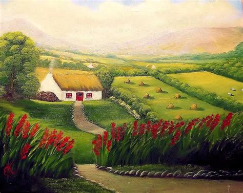 Irish Cottage Painting By Fineartist Ellen Fine Art America