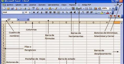 Excel Basico Partes De La Hoja De Excel