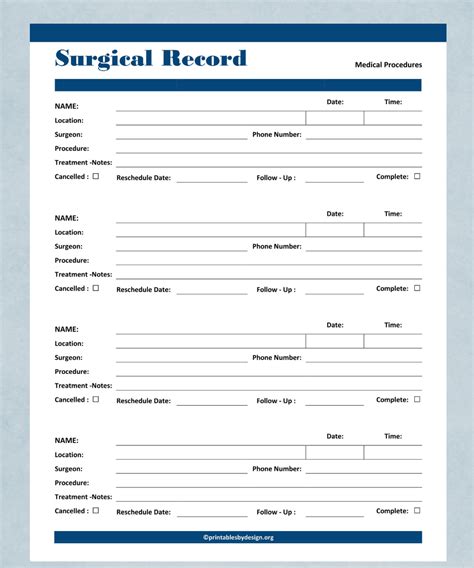 Printable Sample Medical Records Pdf