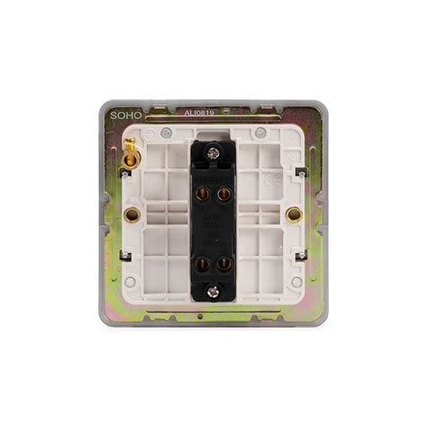 The Eldon Collection Flat Plate White Metal 1 Gang Intermediate Switch