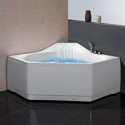 Eago am168etl 5 ft rounded corner acrylic whirlpool bathtub for two. Ariel Bath AM168 Platinum Whirlpool Corner Tub, White ...