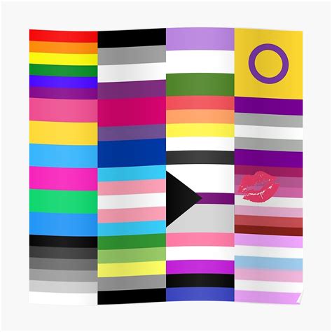 LGBT Pride Flags Collage Poster By ScottyKat Redbubble