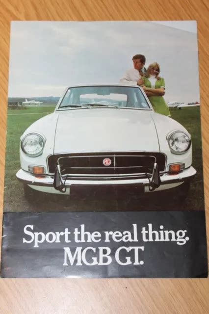 MG MGB GT Sales Brochure Chrome Bumper Circa 1970 S 25 37 PicClick