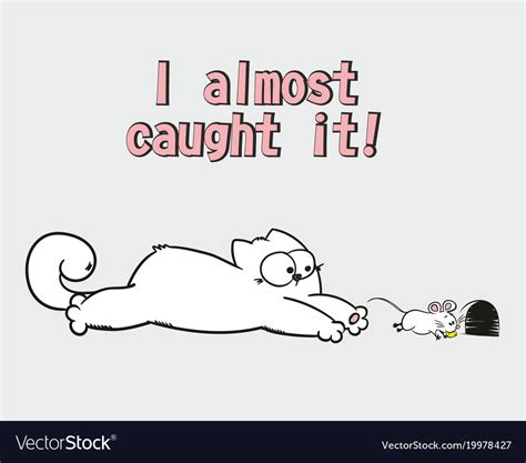 Cartoon Cat That Catches A Mouse Royalty Free Vector Image