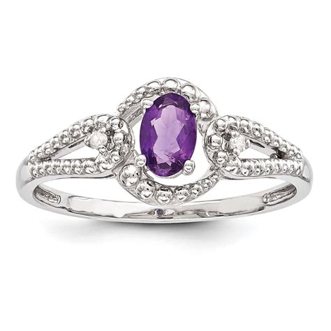 Fusion Collections 925 Sterling Silver February Birthstone Amethyst