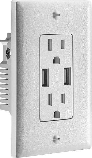 Insignia 36a Usb Charger Wall Outlet White Ns Hw36a217