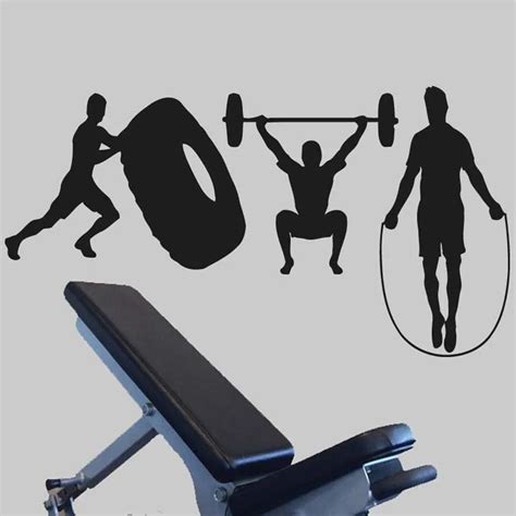 Crossfit Athlete Fitness Removable Decals Garage Gym Wall Stickers