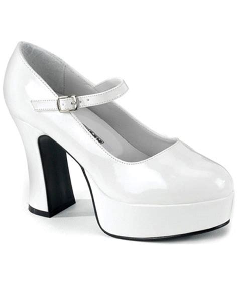Adult Mary Jane Platform Shoes Women White Wide Width Costume Shoes