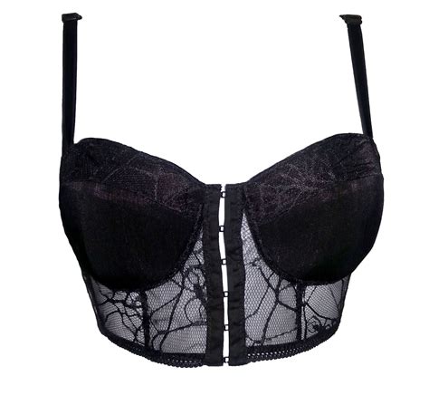 Leah Bustier Bra Front Closure Balconette Bra Made Out Of Cobweb