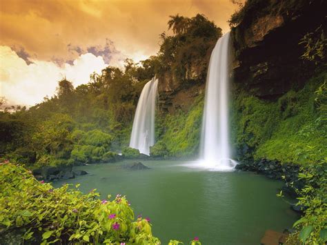 Iguazu Falls Hd Cascade Waterfall Bigar Transylvania Romania Desktop