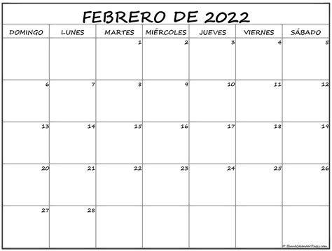 Febrero De 2022 Calendario Gratis Calendario Febrero
