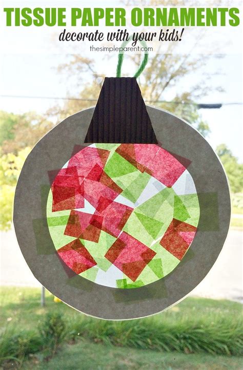 Help The Kids Make Tissue Paper Ornaments That Double As Suncatchers