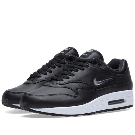 Nike Air Max 1 Jewel Black Metallic Silver And White End Us