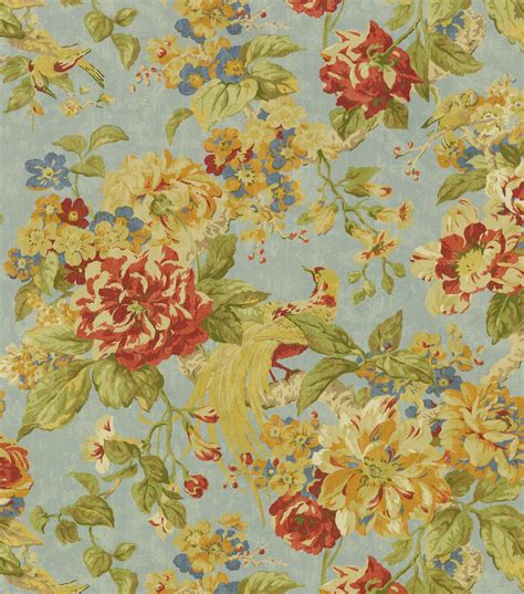 Waverly Upholstery Fabric 54 Floral Engagement And Woodland Joann