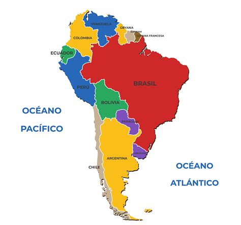 Mapa De Sur Am Rica Y Sus Pa Ses