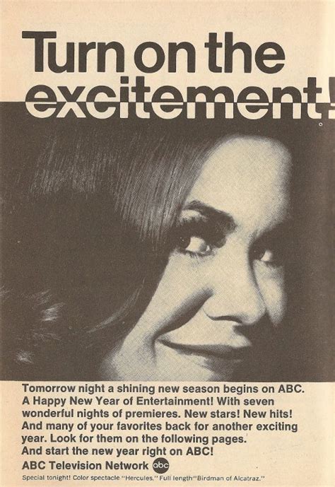 An Advertisement For The Abc Television Show Turn On The Excitement