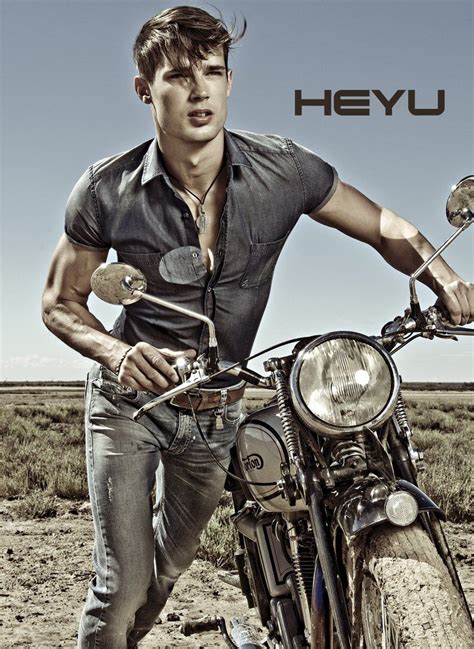 Hunky Male Model With Motorcycle Male Model Photos Male Models Simon