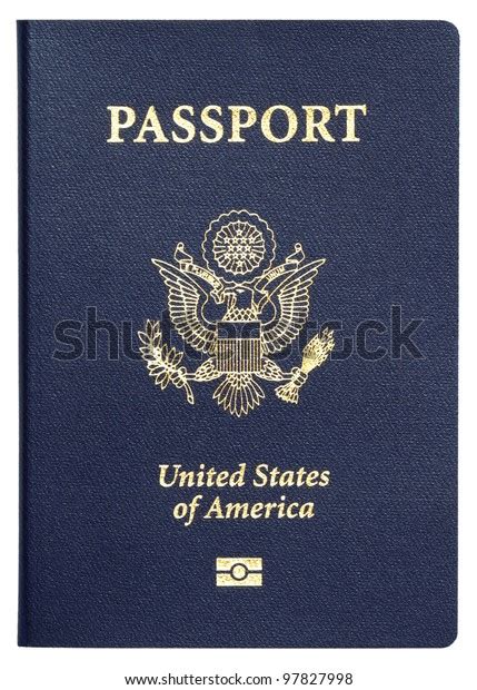 The face then usually is well lit. Us Passport Isolated On White Background Stock Photo (Edit ...