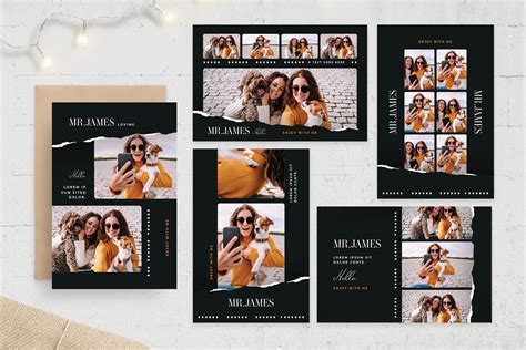 Vintage Photo Collage Flyer Layout Psd Ai Vector Brandpacks