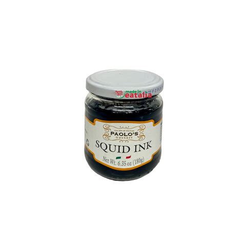 Squid Ink Glass Jar 180g By Paolo’s Made In Eatalia