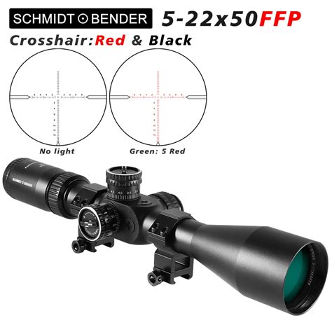 Schmidt Bender 5 22x50 Ffp Primeiro Plano Focal Caça Rifle Scope Alta