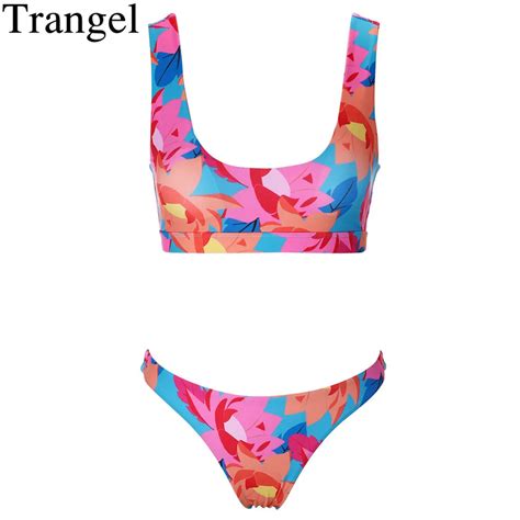 Trangel Brand Bikini 2019 Colourful Swimsuit Push Up Bikinis Women Sport Swim Wear Brazilian