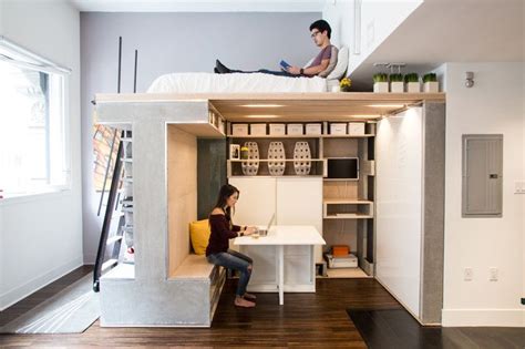 A Space Saving Loft Was Designed For This Small Apartment In San
