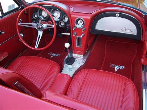 1963 Chevrolet Corvette Interior Riverside Red Chevrolet Corvette