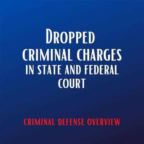 How Criminal Charges Get Dropped In State And Federal Cases Dallas