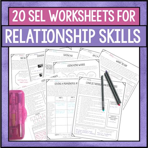 Relationship Skills Worksheets Friendship Conflict Resolution
