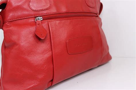 Futura Genuine Leather Red Shoulder Bag Handbag Ebay