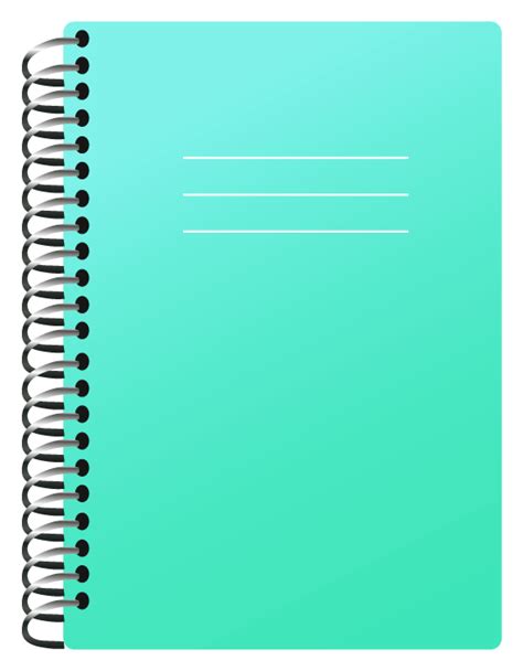 Spiral Notebook Notepad Transparent Background Paper Notebook Cartoon