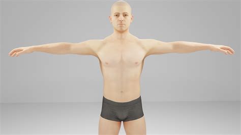 Male Base Mesh Free 3d Model Rigged Cgtrader