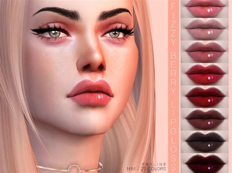 Lana Cc Finds Fizzy Berry Lipgloss Mody Do Simsów 4 Pinterest