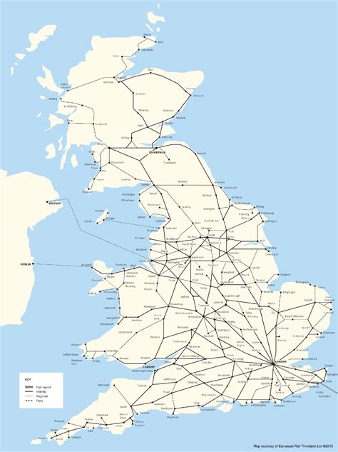 British Rail Network National Rail Map Train Map Nati