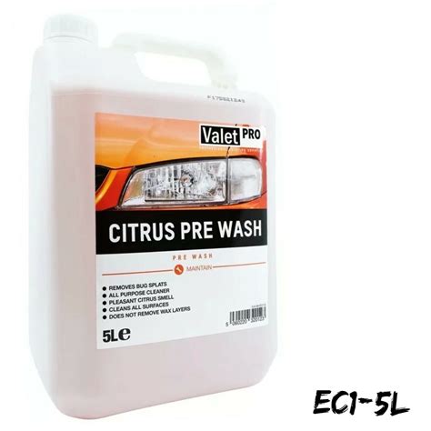 Valet Pro Citrus Pre Wash, Snow Foam Pre Wash, Bug Remover pH Neutral