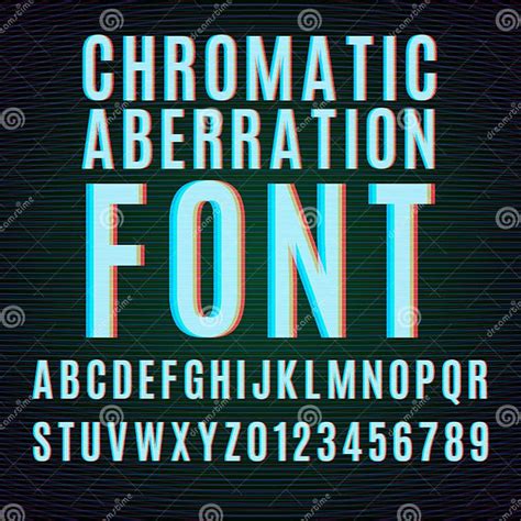 Chromatic Aberration Font Stock Vector Illustration Of Minimalistic