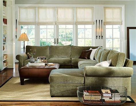 Pottery barn grand sofa is longer, which provides more seating and looks grander in a big space. pottery barn sage sofa ideas | ... sage green velvet to ...