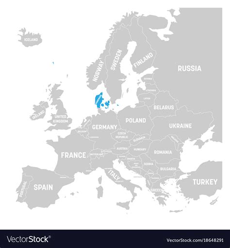 Europe Denmark World Map Mirahs