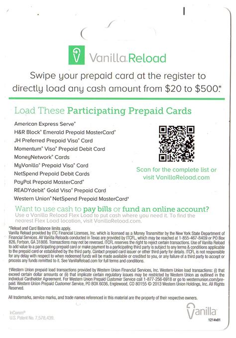 New Vanilla Reload Flex Load Cards At Walgreens Cash Only