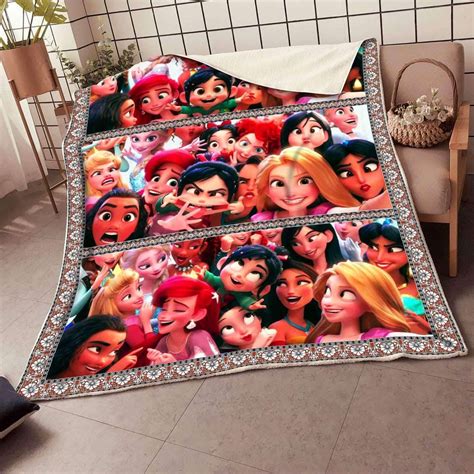 Handmade Custom Cute Disney Princess Fleece Blanket Disney Etsy