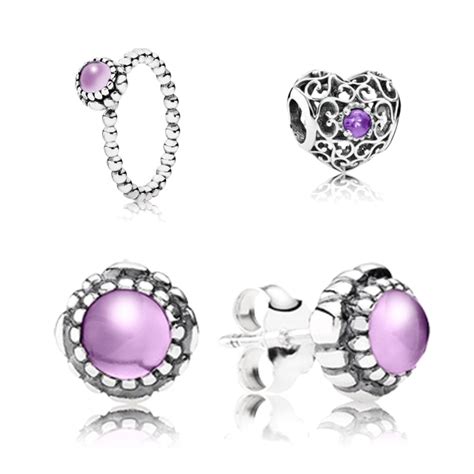 The Pandora Birthstone Range For February Is Amethyst Set In Silver