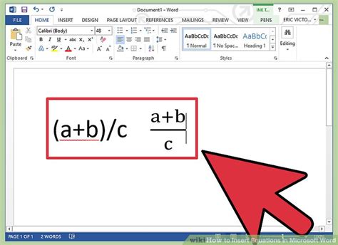 4 Ways To Insert Equations In Microsoft Word Wikihow