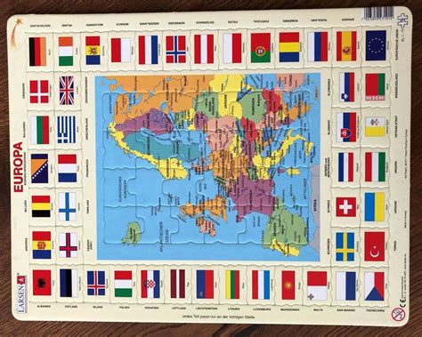 Puzzle Europa Karte Mit Flaggen Kaufen Auf Ricardo