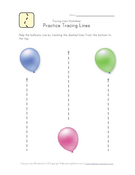 Tracing Lines Worksheet Bottom To Top Kids Learning Station